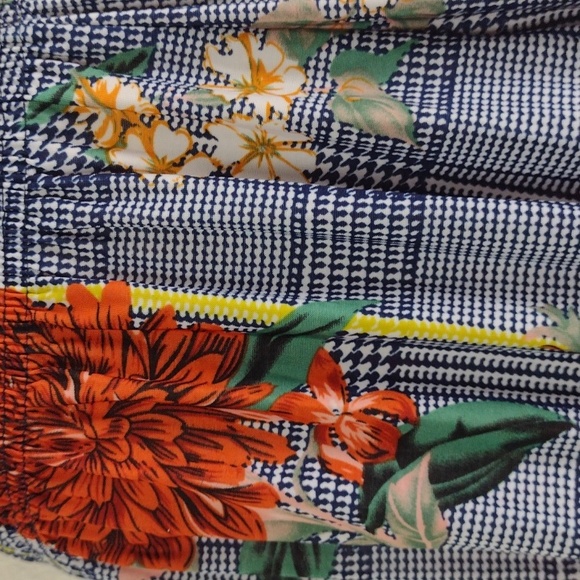 ♥Bundle Only♥️ Houndstooth Plaid Floral Graphic Palazzo Slip On High Rise - Picture 4 of 9